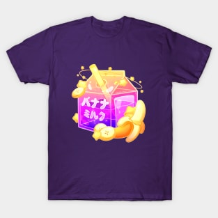 Aesthetic Galaxy Banana Milk Carton T-Shirt